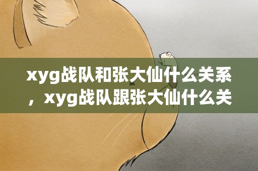 xyg战队和张大仙什么关系，xyg战队跟张大仙什么关系