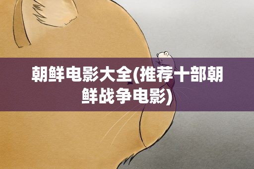 朝鲜电影大全(推荐十部朝鲜战争电影)