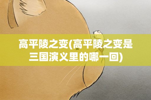 高平陵之变(高平陵之变是三国演义里的哪一回)