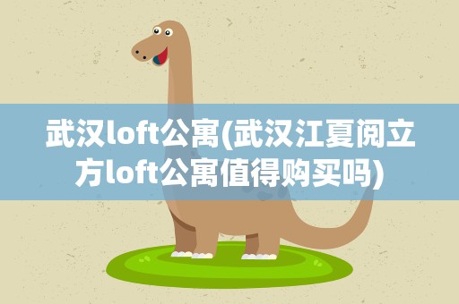 武汉loft公寓(武汉江夏阅立方loft公寓值得购买吗)