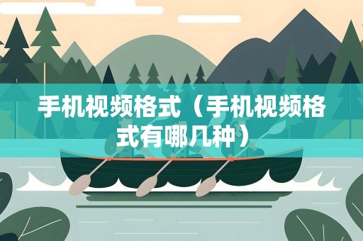手机视频格式（手机视频格式有哪几种）