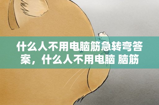 什么人不用电脑筋急转弯答案，什么人不用电脑 脑筋急转弯