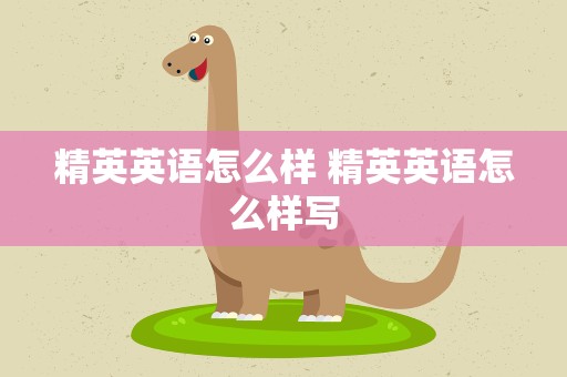 精英英语怎么样 精英英语怎么样写