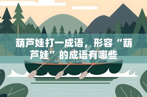 葫芦娃打一成语，形容“葫芦娃”的成语有哪些