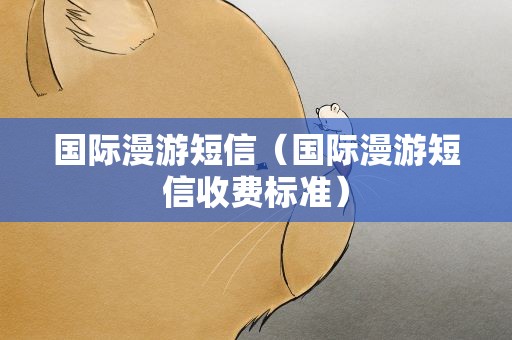 国际漫游短信（国际漫游短信收费标准）