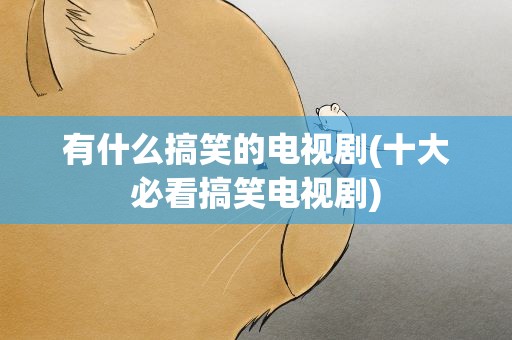 有什么搞笑的电视剧(十大必看搞笑电视剧)