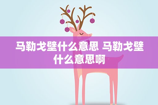 马勒戈壁什么意思 马勒戈壁什么意思啊
