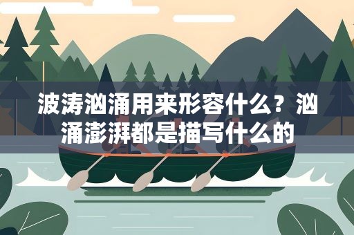 波涛汹涌用来形容什么？汹涌澎湃都是描写什么的