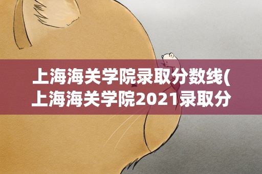 上海海关学院录取分数线(上海海关学院2021录取分数线)