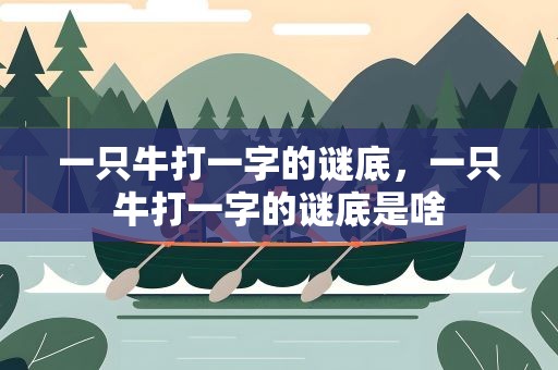 一只牛打一字的谜底，一只牛打一字的谜底是啥