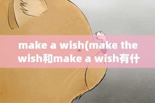 make a wish(make the wish和make a wish有什么区别)