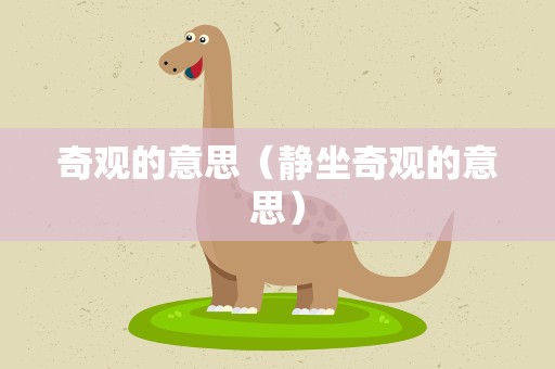 奇观的意思（静坐奇观的意思）