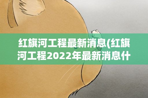 红旗河工程最新消息(红旗河工程2022年最新消息什么时候完工)