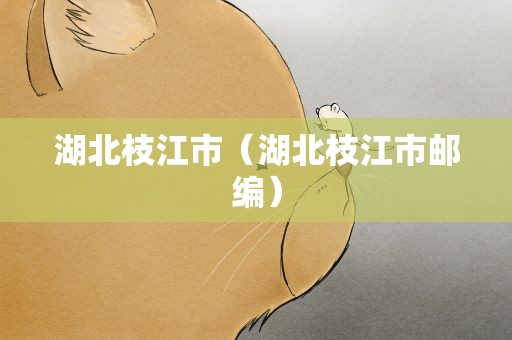 湖北枝江市（湖北枝江市邮编）