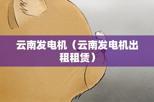 云南发电机（云南发电机出租租赁）