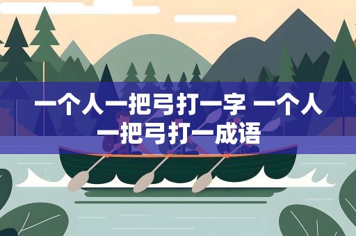 一个人一把弓打一字 一个人一把弓打一成语