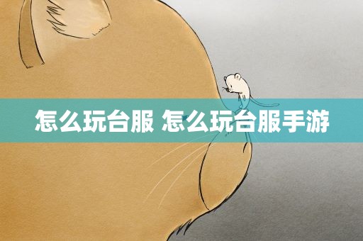 怎么玩台服 怎么玩台服手游