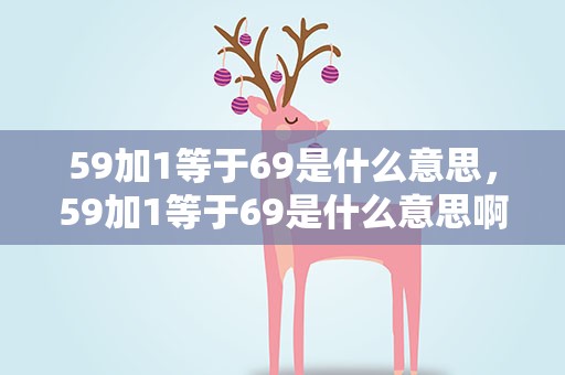 59加1等于69是什么意思，59加1等于69是什么意思啊