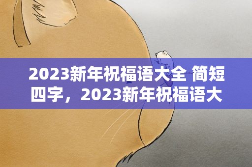 2023新年祝福语大全 简短四字，2023新年祝福语大全简短四字