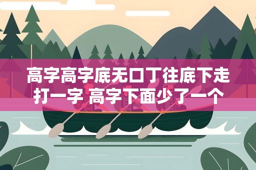 高字高字底无口丁往底下走打一字 高字下面少了一个口是什么字