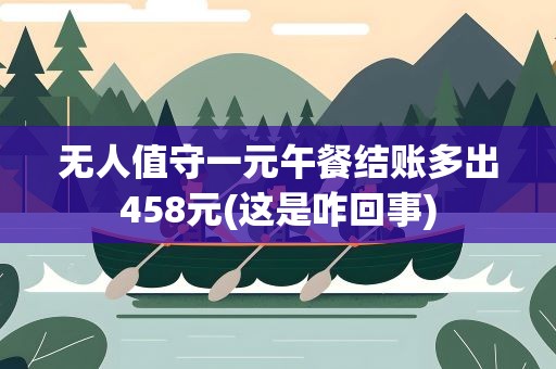 无人值守一元午餐结账多出458元(这是咋回事)