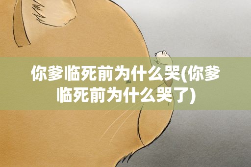 你爹临死前为什么哭(你爹临死前为什么哭了)