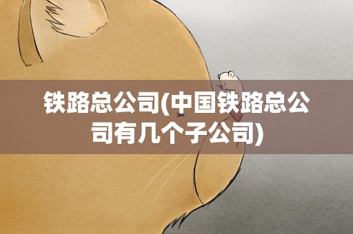 铁路总公司(中国铁路总公司有几个子公司)