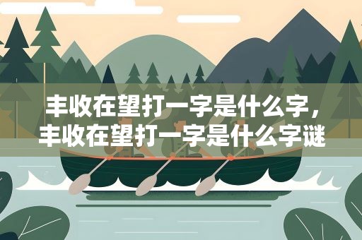 丰收在望打一字是什么字，丰收在望打一字是什么字谜