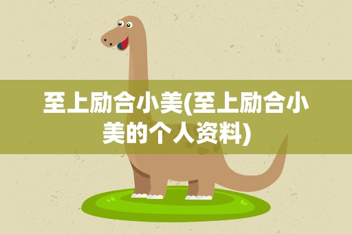 至上励合小美(至上励合小美的个人资料)