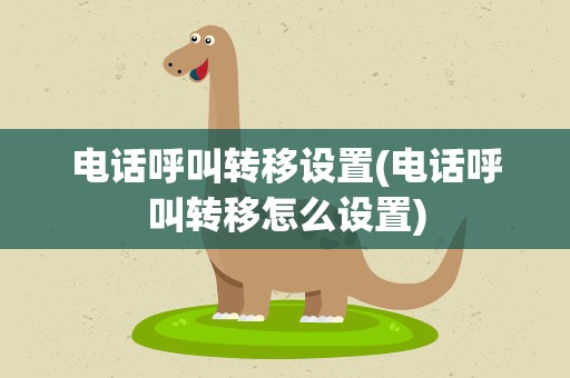 电话呼叫转移设置(电话呼叫转移怎么设置)