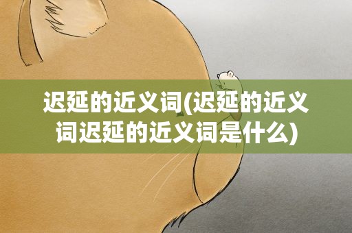 迟延的近义词(迟延的近义词迟延的近义词是什么)