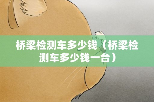 桥梁检测车多少钱（桥梁检测车多少钱一台）