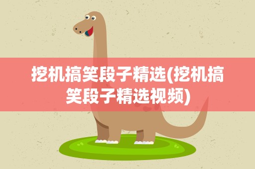 挖机搞笑段子精选(挖机搞笑段子精选视频)