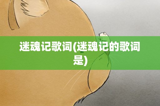 迷魂记歌词(迷魂记的歌词是)