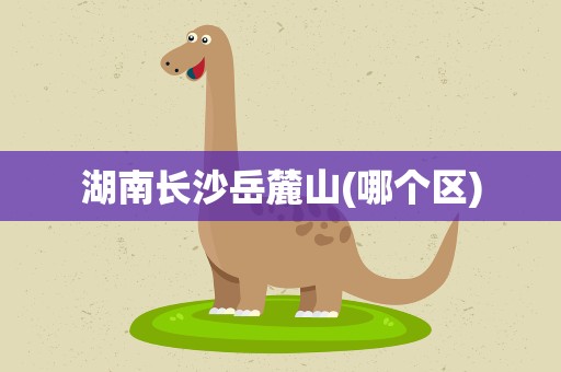 湖南长沙岳麓山(哪个区)