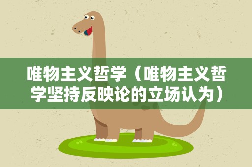 唯物主义哲学（唯物主义哲学坚持反映论的立场认为）