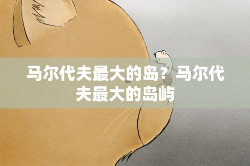 马尔代夫最大的岛？马尔代夫最大的岛屿