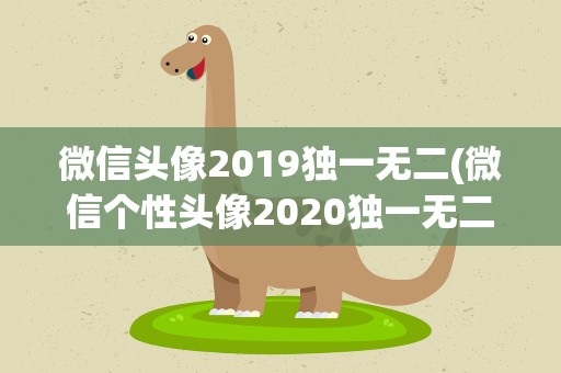 微信头像2019独一无二(微信个性头像2020独一无二)