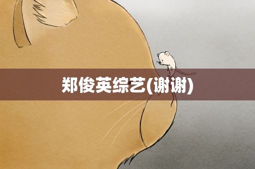 郑俊英综艺(谢谢)