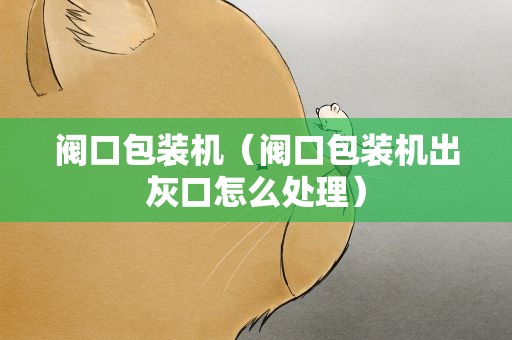 阀口包装机（阀口包装机出灰口怎么处理）