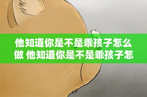 他知道你是不是乖孩子怎么做 他知道你是不是乖孩子怎么做的英文