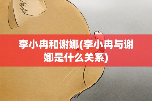 李小冉和谢娜(李小冉与谢娜是什么关系)