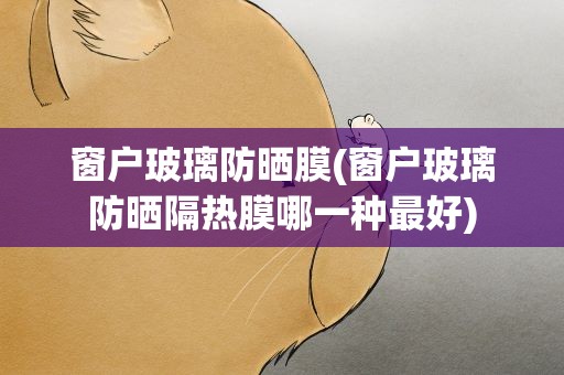 窗户玻璃防晒膜(窗户玻璃防晒隔热膜哪一种最好)
