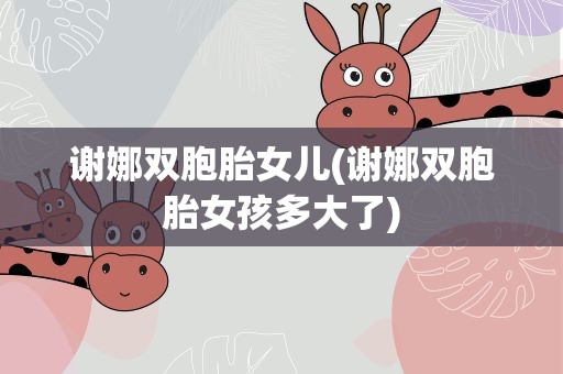 谢娜双胞胎女儿(谢娜双胞胎女孩多大了)