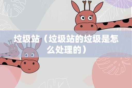 垃圾站（垃圾站的垃圾是怎么处理的）