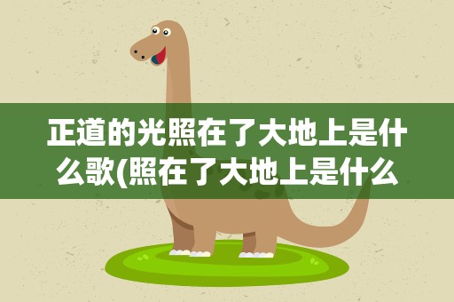 正道的光照在了大地上是什么歌(照在了大地上是什么歌)