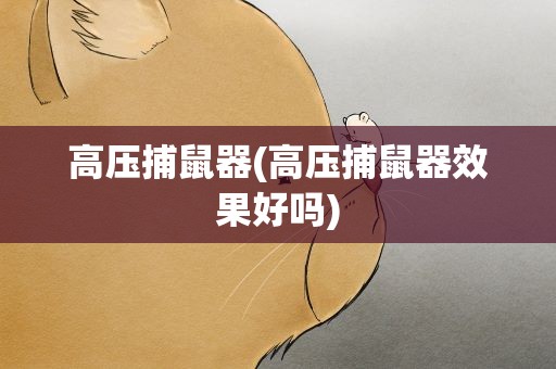 高压捕鼠器(高压捕鼠器效果好吗)