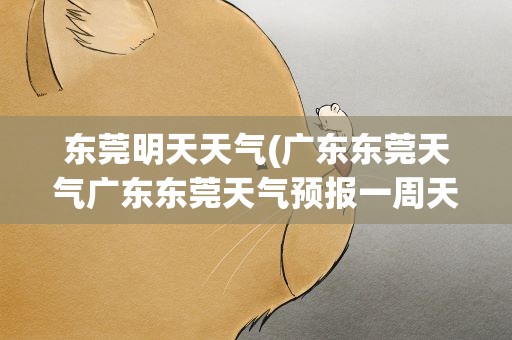 东莞明天天气(广东东莞天气广东东莞天气预报一周天气)