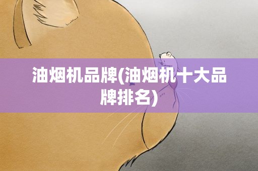 油烟机品牌(油烟机十大品牌排名)