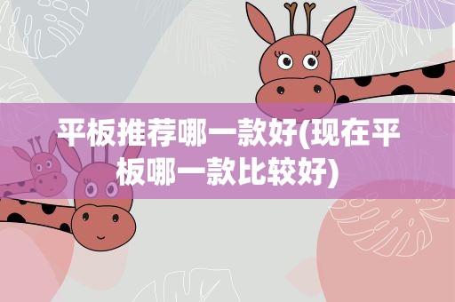 平板推荐哪一款好(现在平板哪一款比较好)
